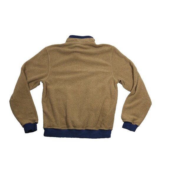 Patagonia Shearling Snap T Fleece Pullover Jacket Tan Brown Blue Men’s Size XS - Picture 7 of 8